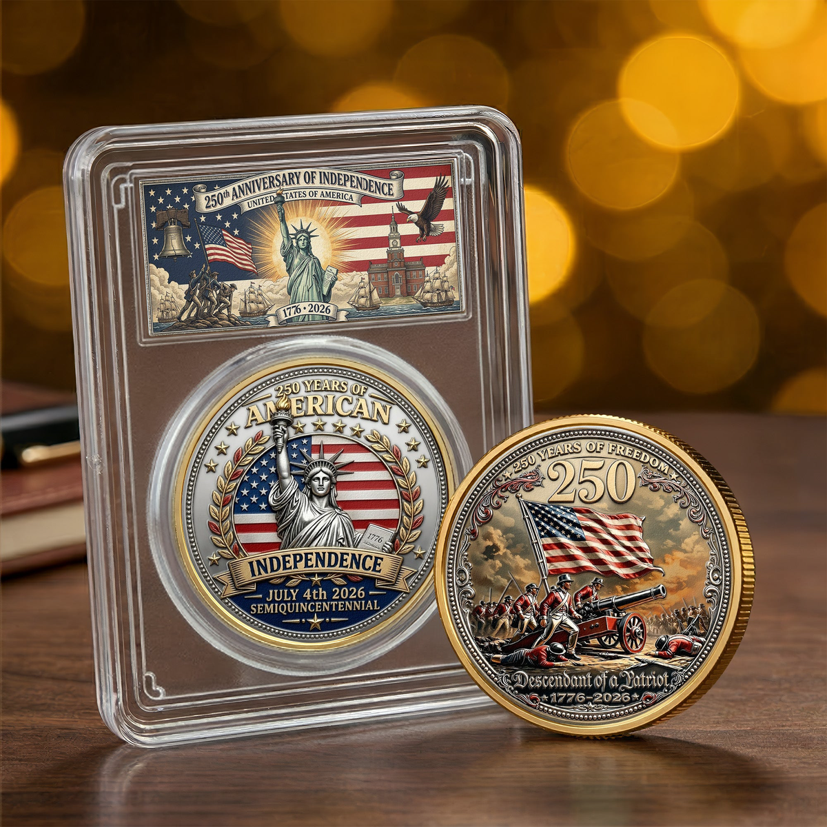 Descendant Of A Patriot - Coin