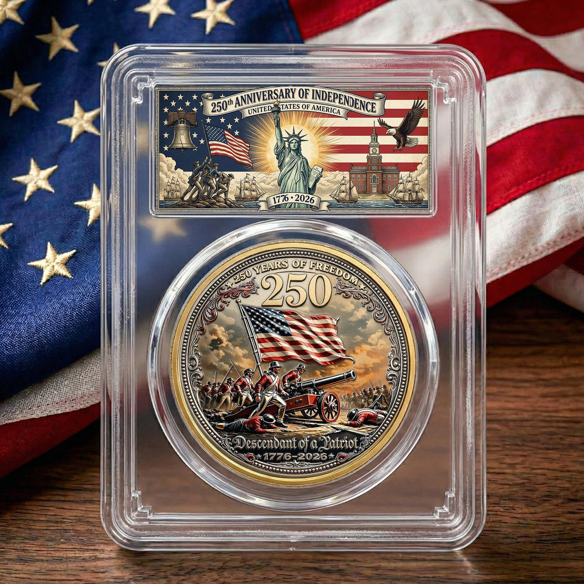 Descendant Of A Patriot - Coin