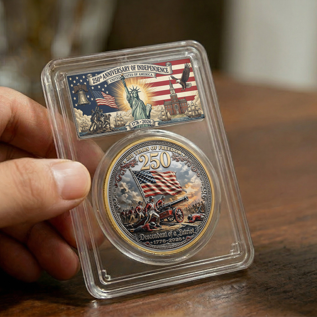 Descendant Of A Patriot - Coin