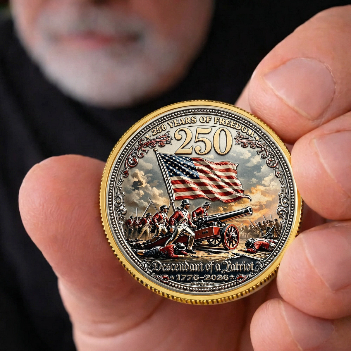 Descendant Of A Patriot - Coin