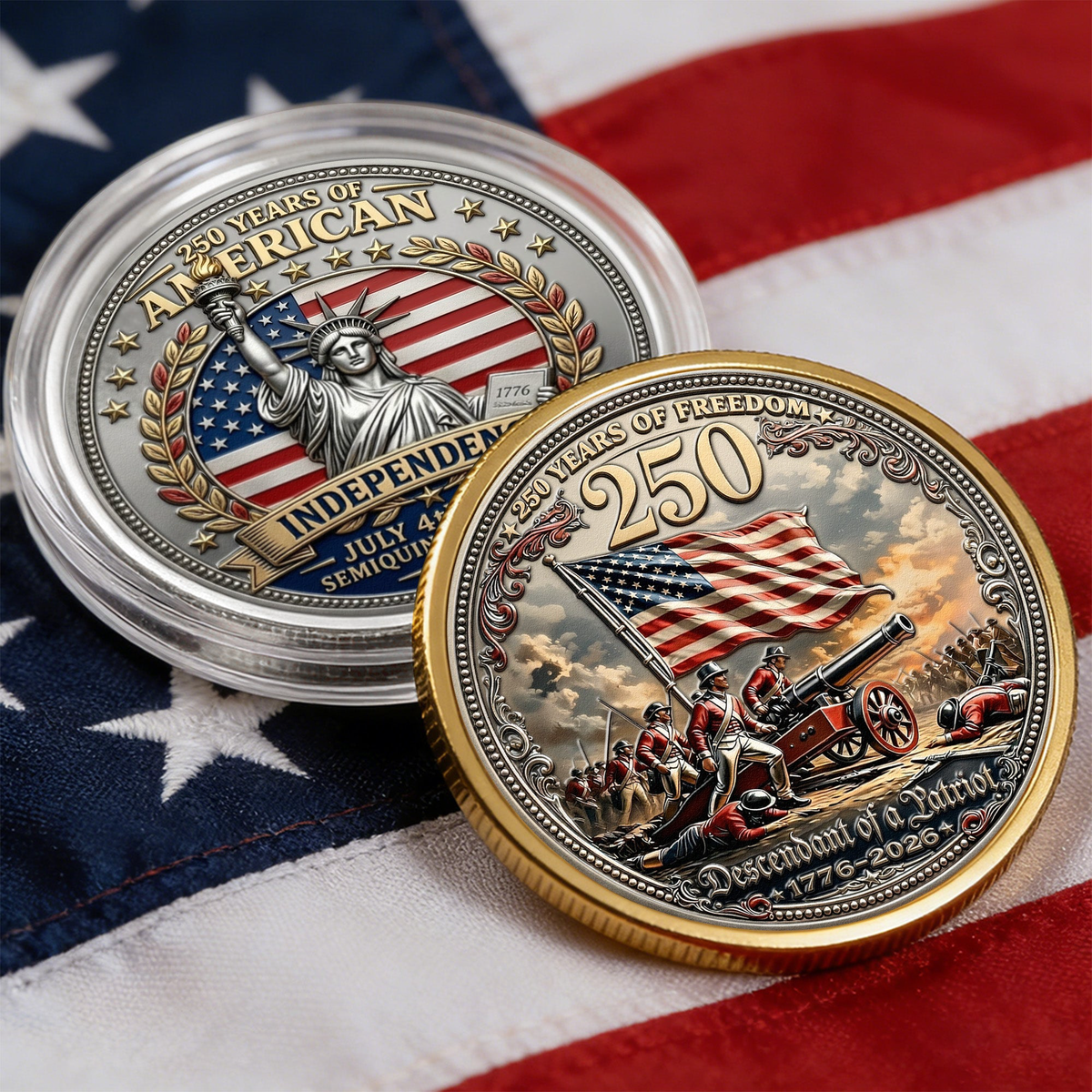 Descendant Of A Patriot - Coin