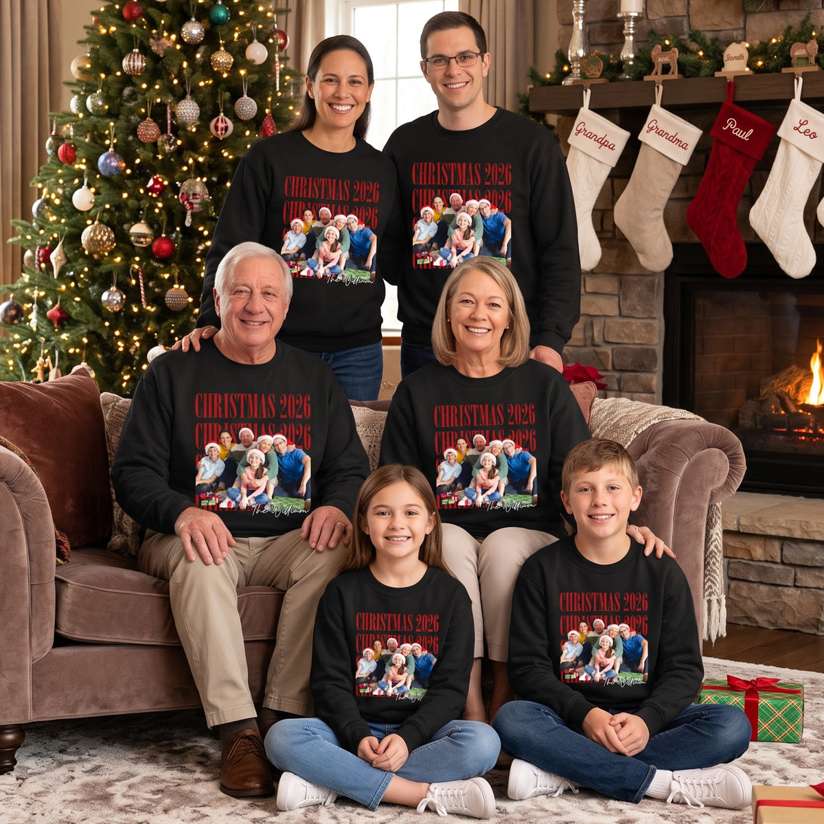 Family Christmas Custom Photo - Personalized Shirt