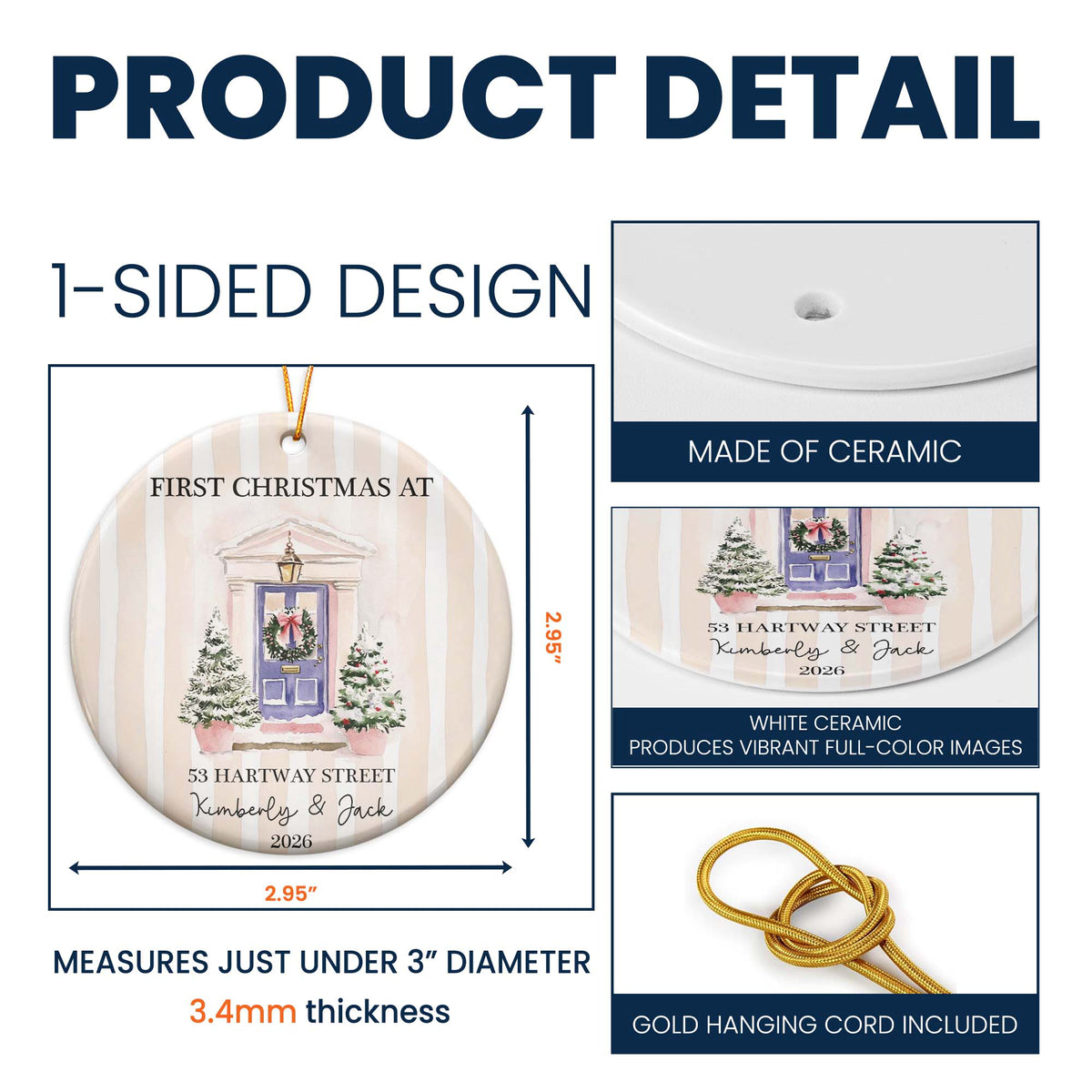First Christmas Together In New Home Christmas 2026 - Personalized Ornament