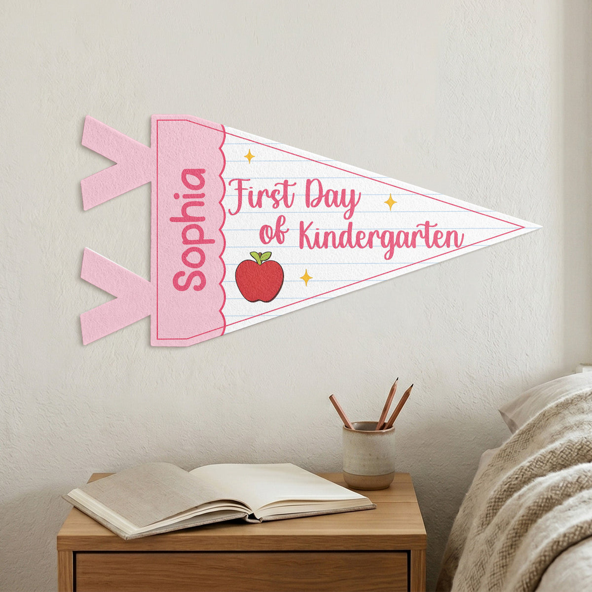 First Day Of School - Personalized Pennant