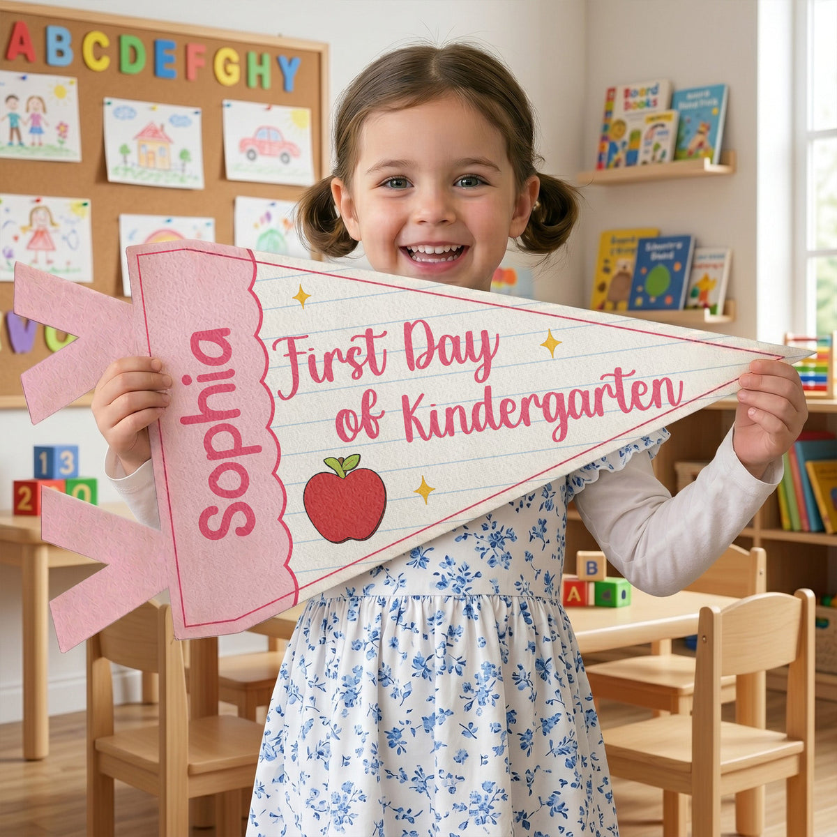 First Day Of School - Personalized Pennant