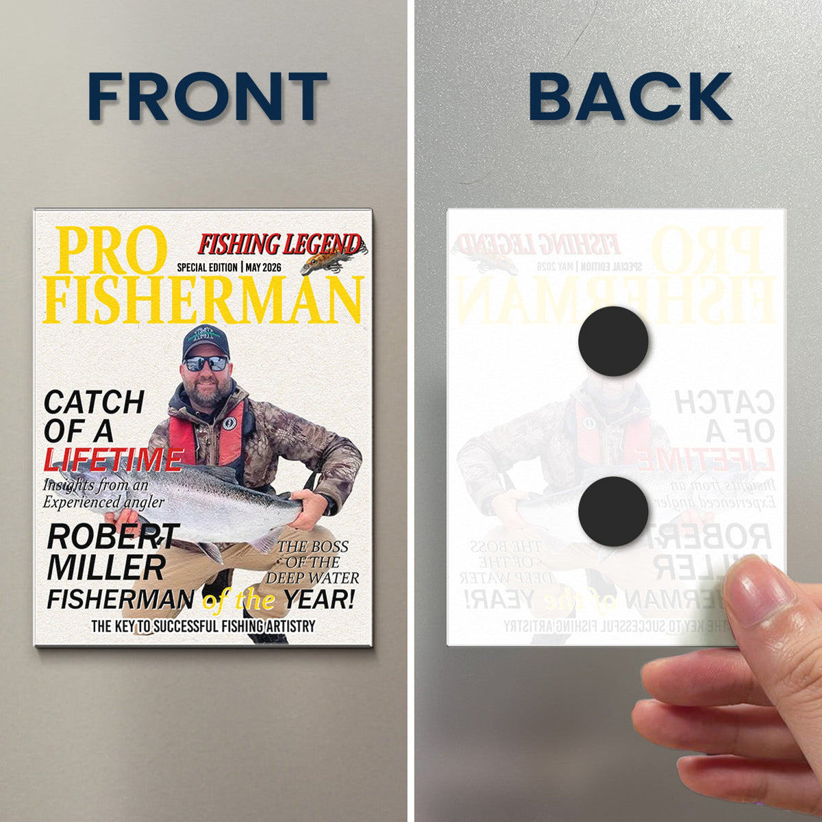Fisherman Of The Year! - Personalized Magnet