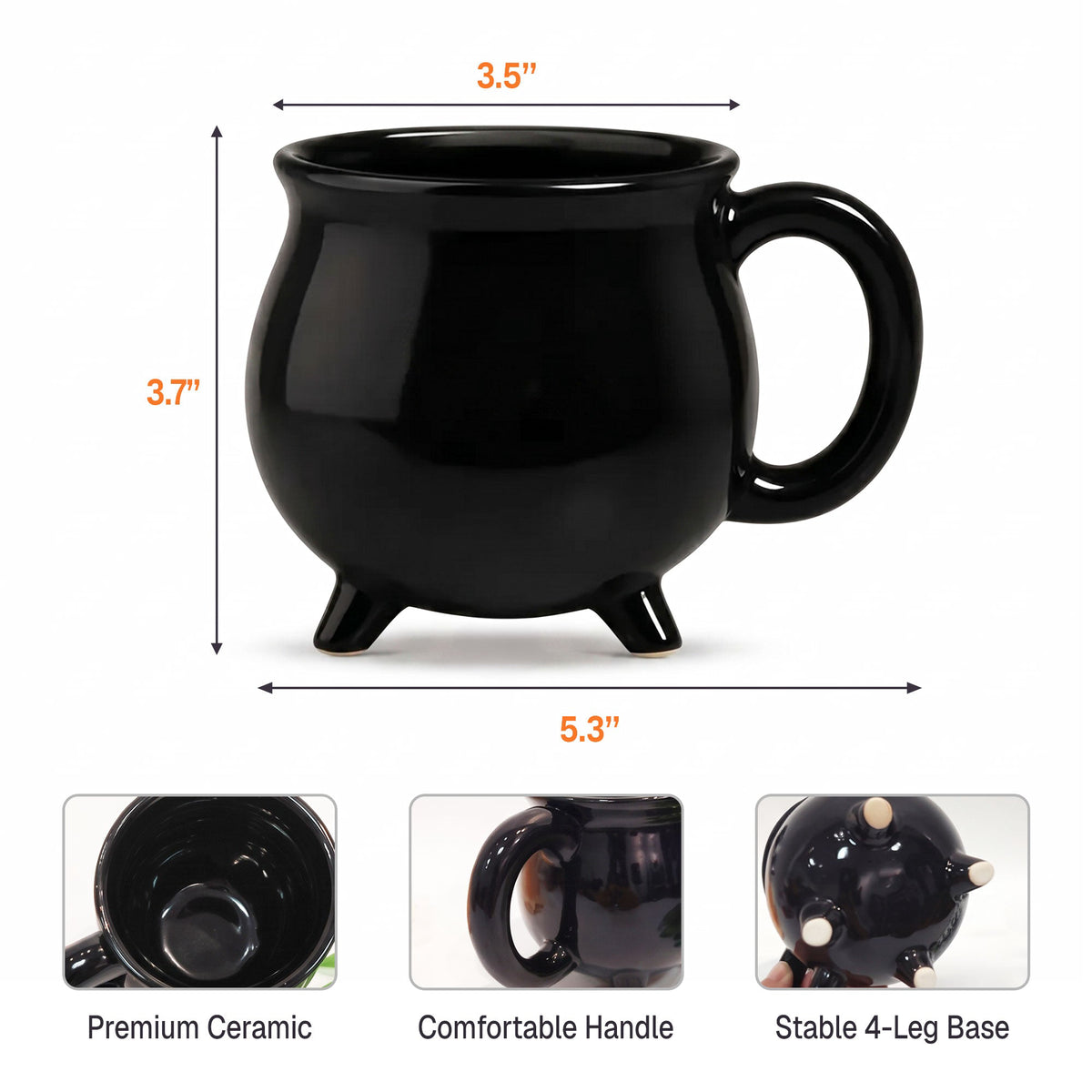 Flying Broom Witch Silhouette Full Moon Halloween - Personalized Mug