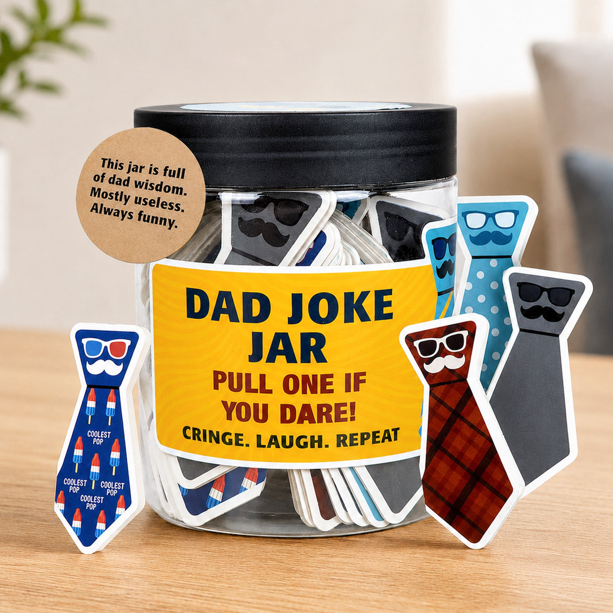 Funny Father's Day Gifts From Kids, Wife - Dad Jokes - Dad Joke Jar