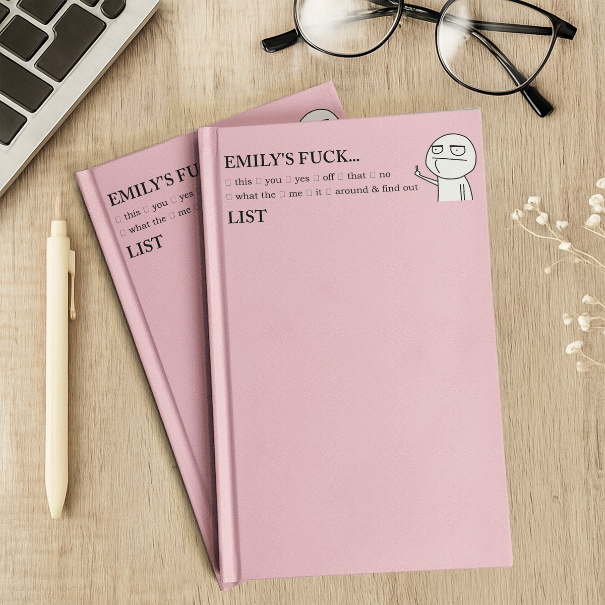 Funny Bulk Gifts For Coworker, Boss, Selfgift - Fck This List - Personalized Journal