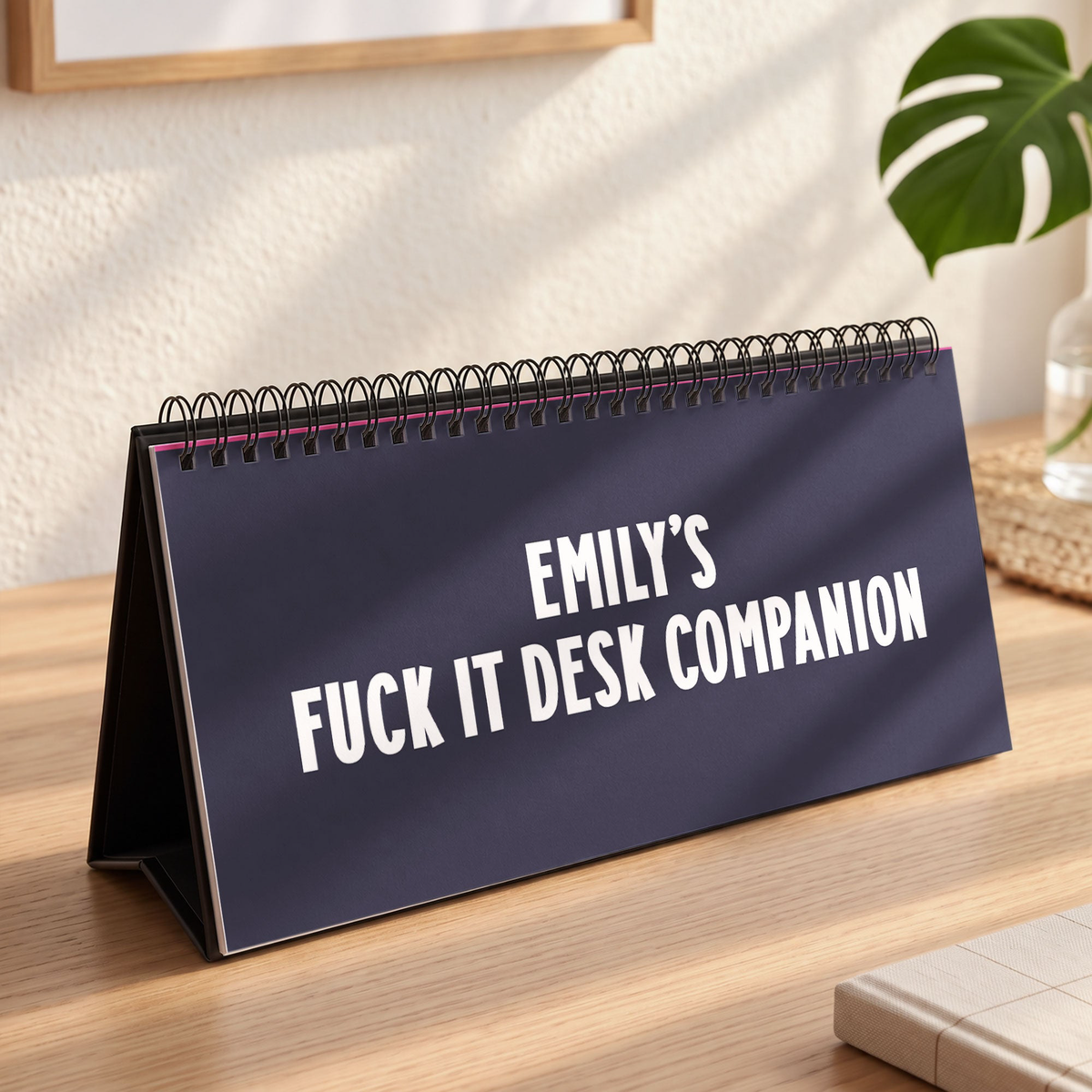 Funny Office Humor White Elephant Gag Gift Coworkers Sarcastic Desk Decor - Personalized Desk Flipbook