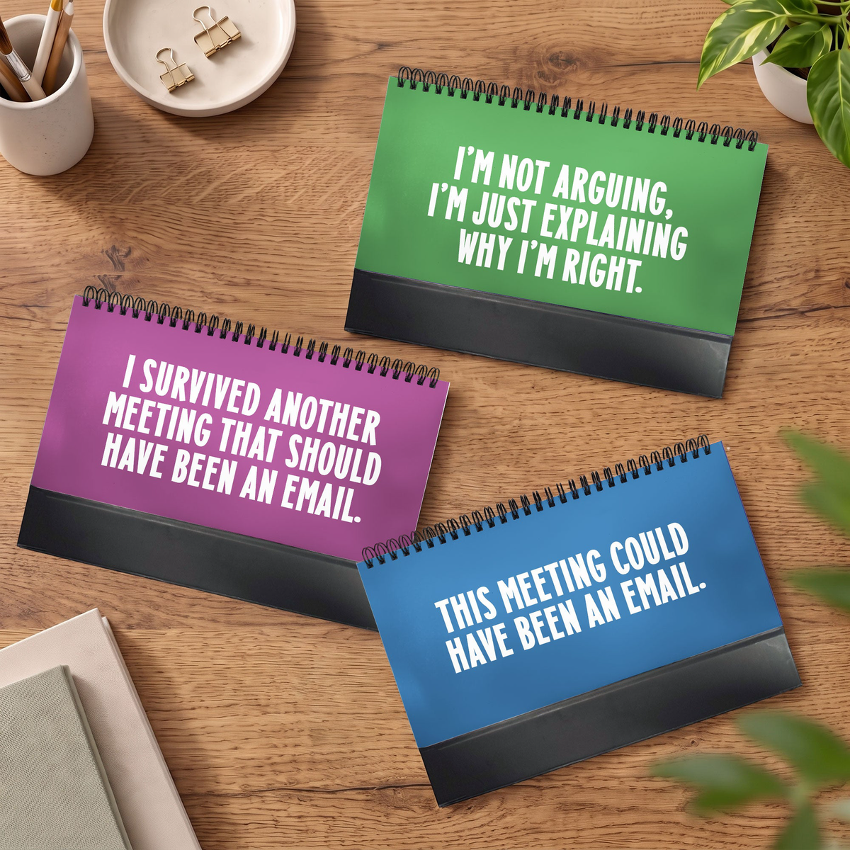 Funny Office Humor White Elephant Gag Gift Coworkers Sarcastic Desk Decor - Personalized Desk Flipbook
