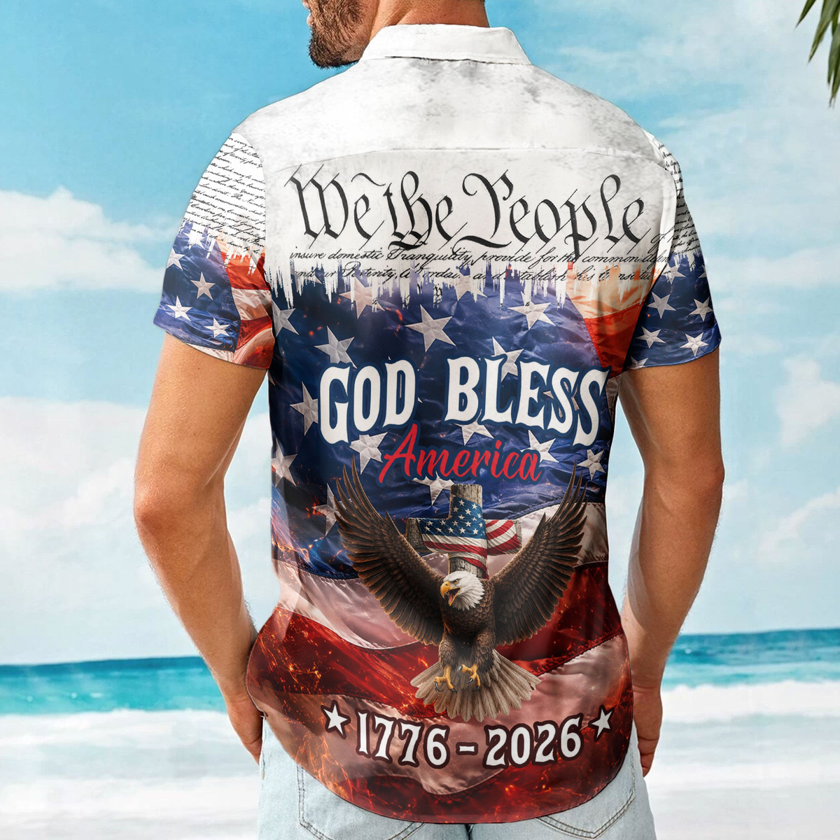 God Bless America Freedom - Hawaiian Shirt
