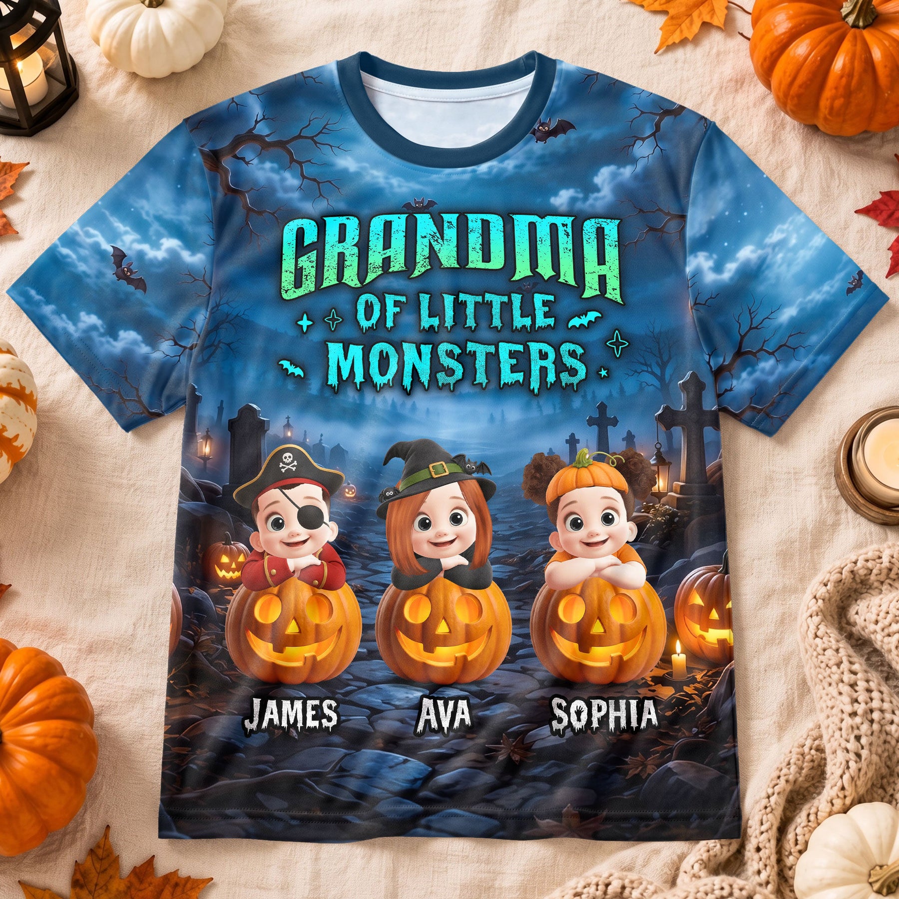 Grandma Little Monsters - Personalized Shirt