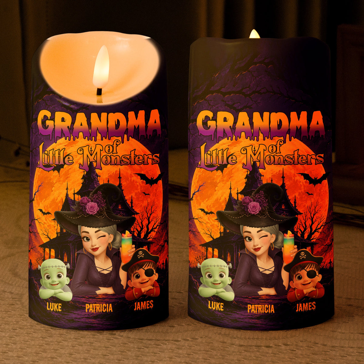 Grandma Of Little Monsters - Personalized Candles