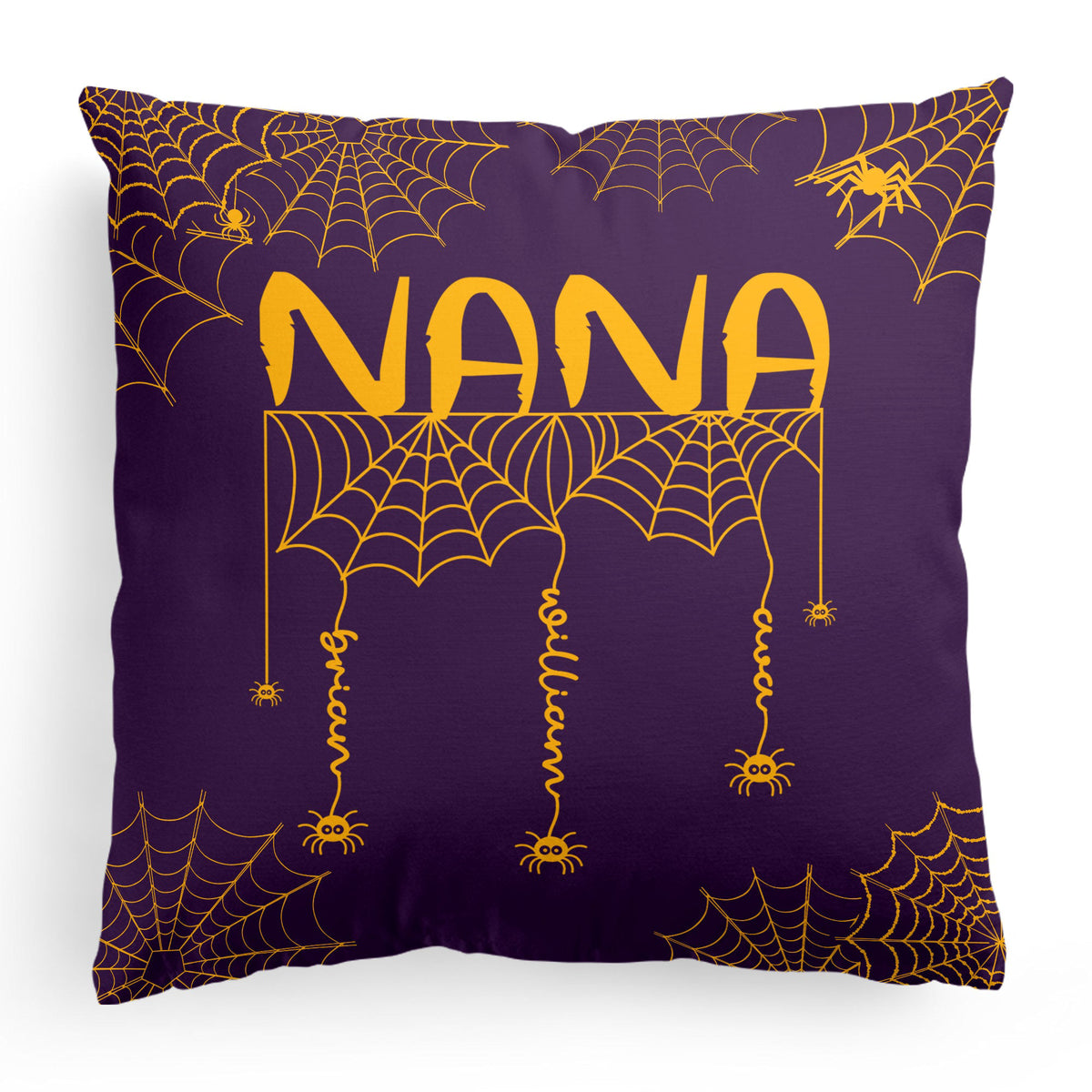 Grandma Spooky Spiders Web - Personalized Pillow