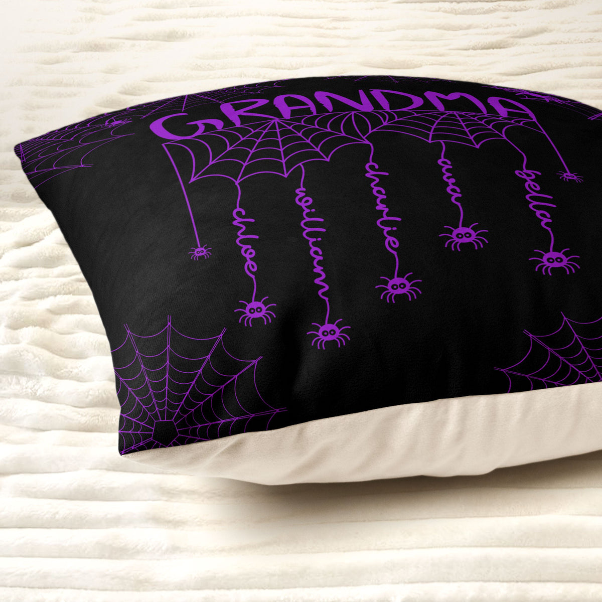 Grandma Spooky Spiders Web - Personalized Pillow