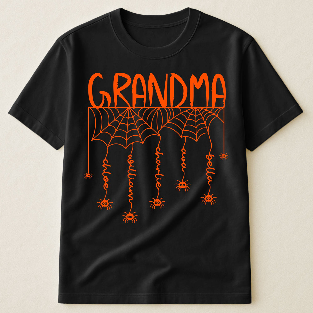 Grandma Spooky Spiders Web - Personalized Shirt
