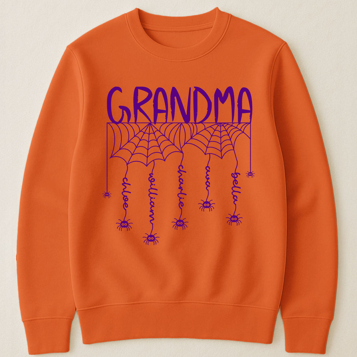 Grandma Spooky Spiders Web - Personalized Shirt