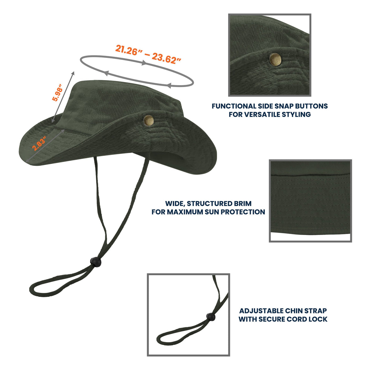 Grandpa Retro Style - Personalized Embroidered Bucket Hat