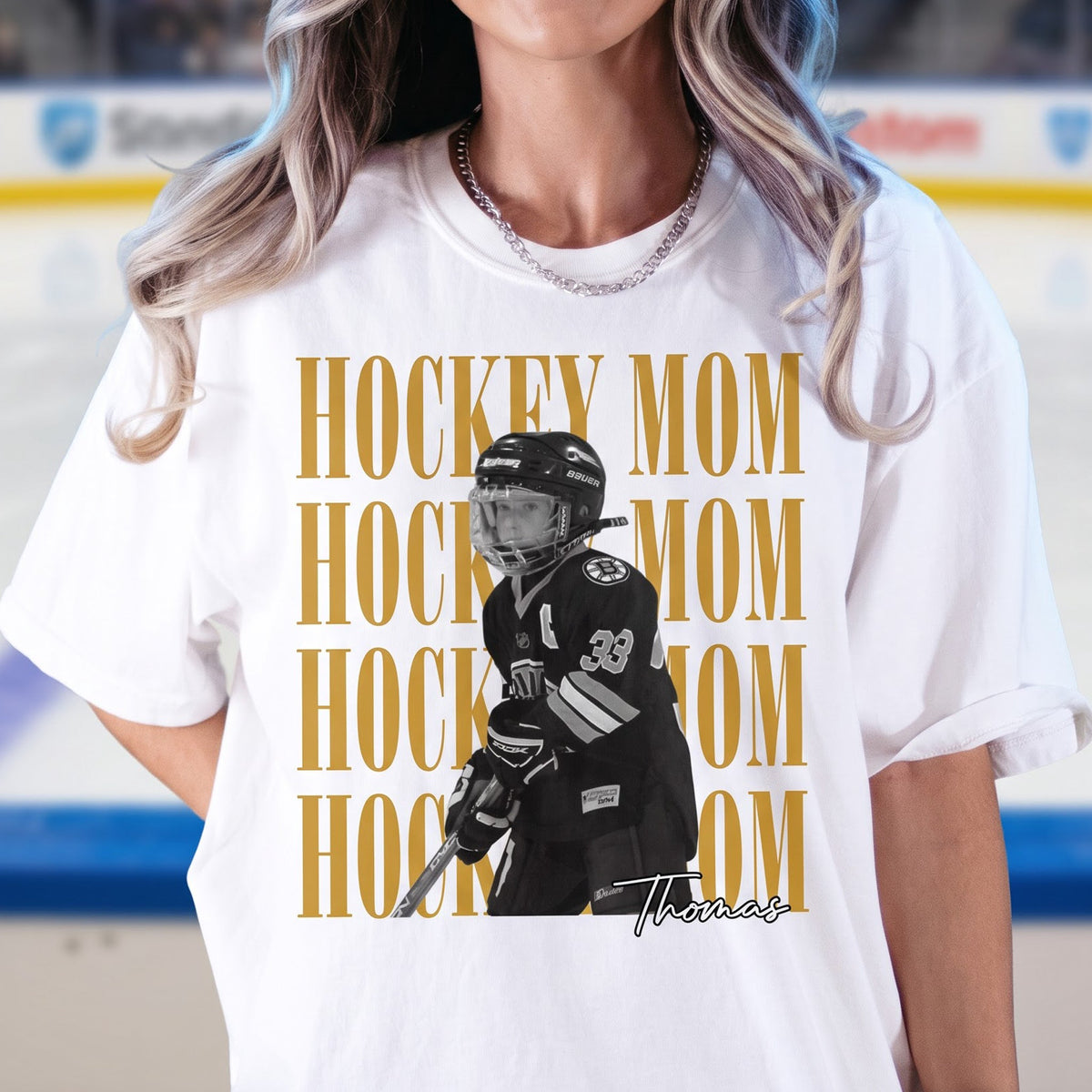 Hockey Mom Custom Photo - Personalized Shirt