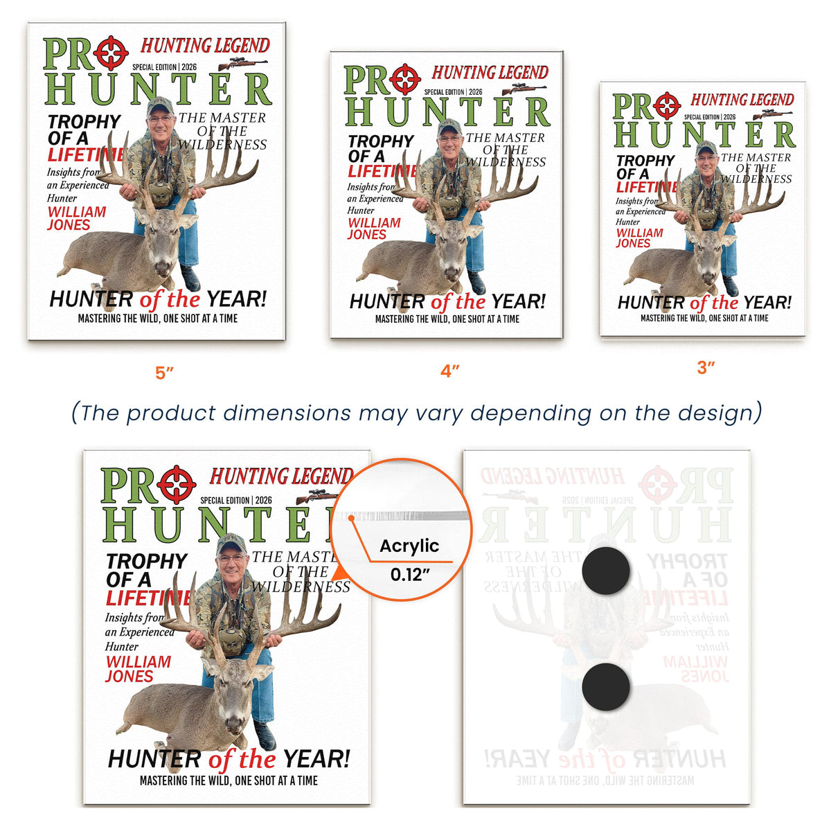 Hunter Of The Year! - Personalized Magnet