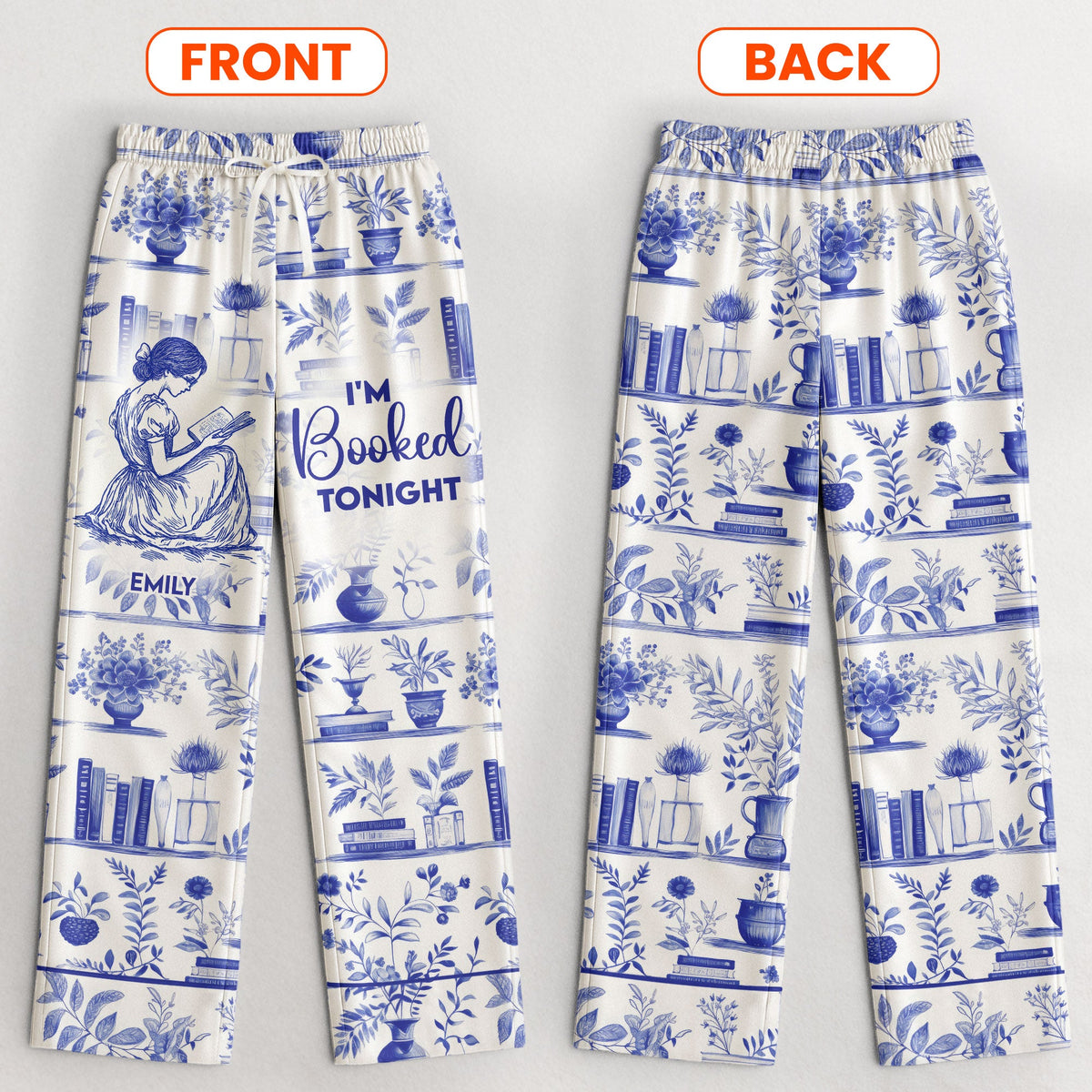 I'm Booked Tonight - Personalized Satin Pajama Pants