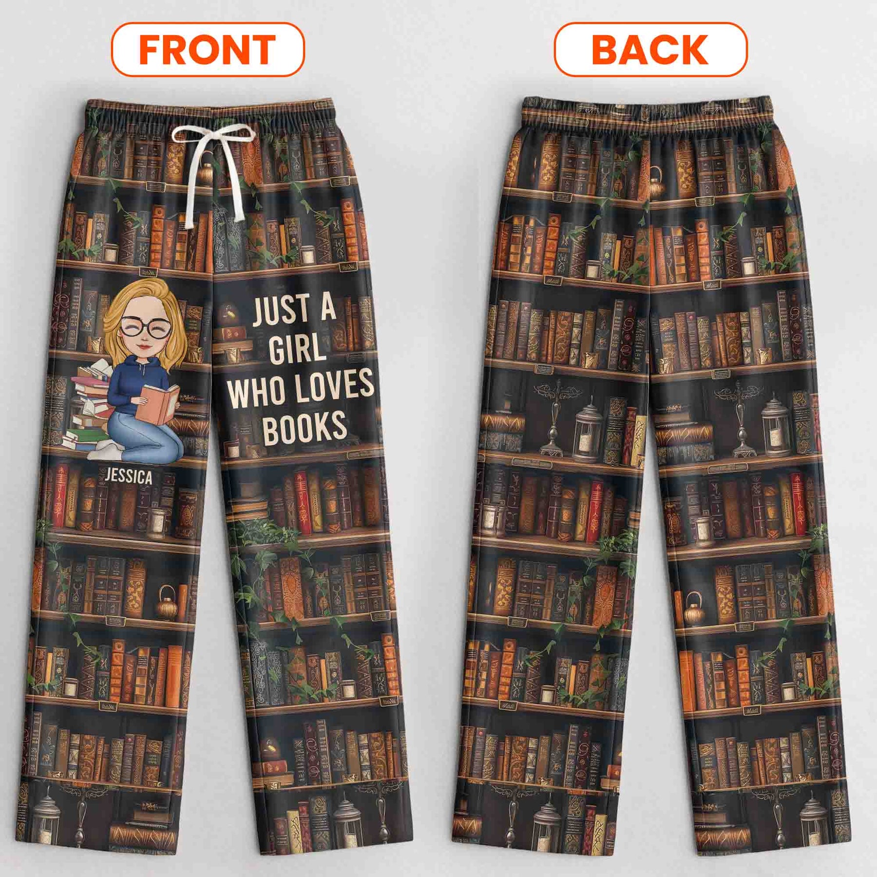 Just A Girl Who Loves Books - Personalized Satin Pajama Set