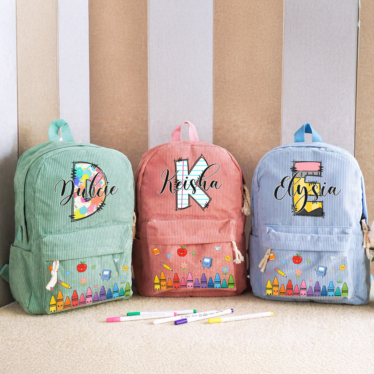 Kid Name Initials - Personalized Backpack