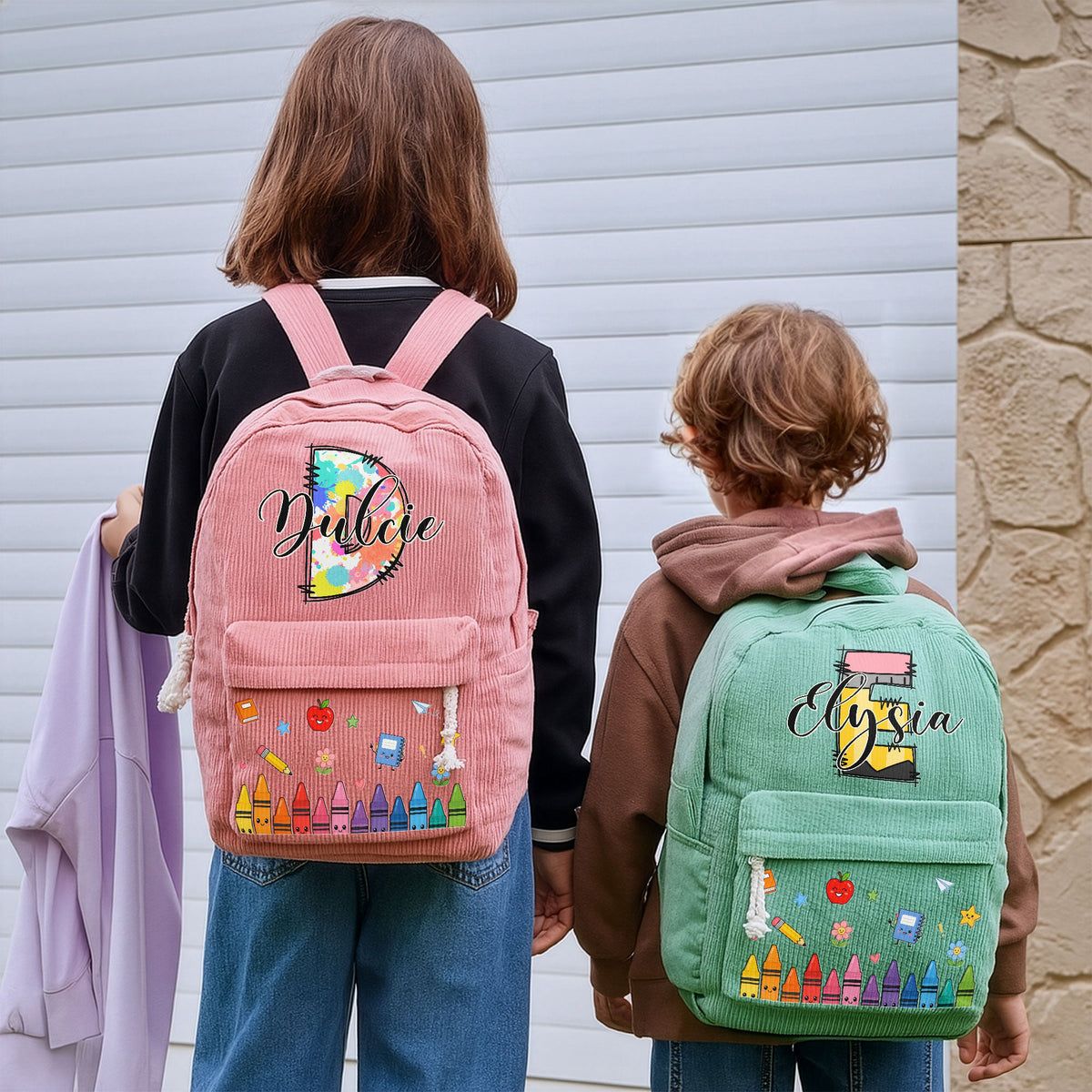 Kid Name Initials - Personalized Backpack
