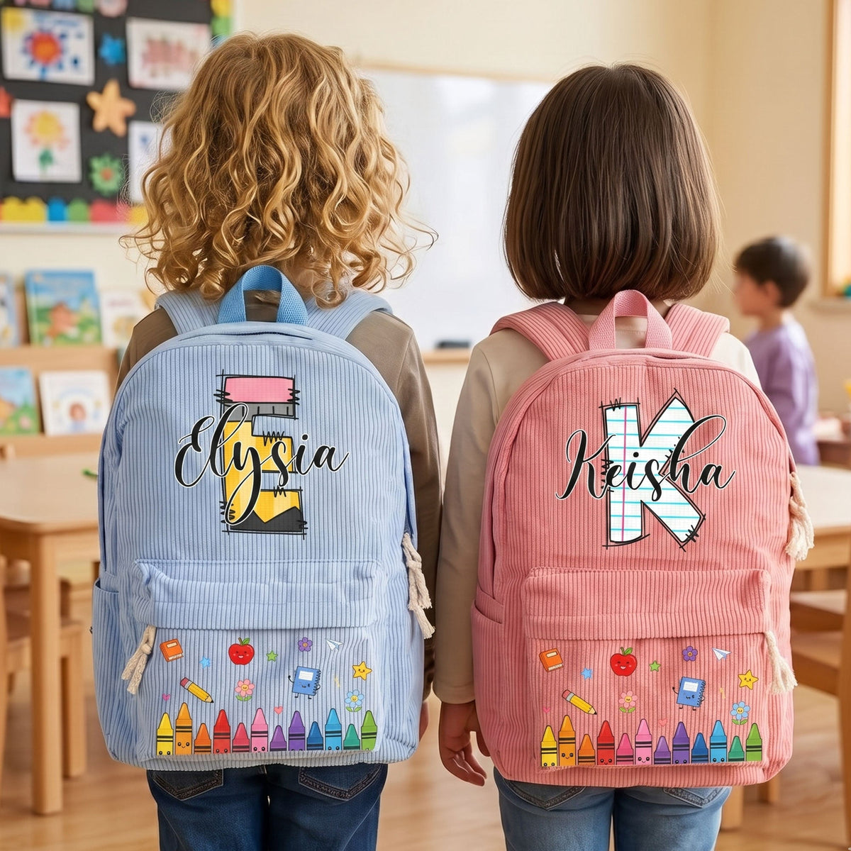 Kid Name Initials - Personalized Backpack