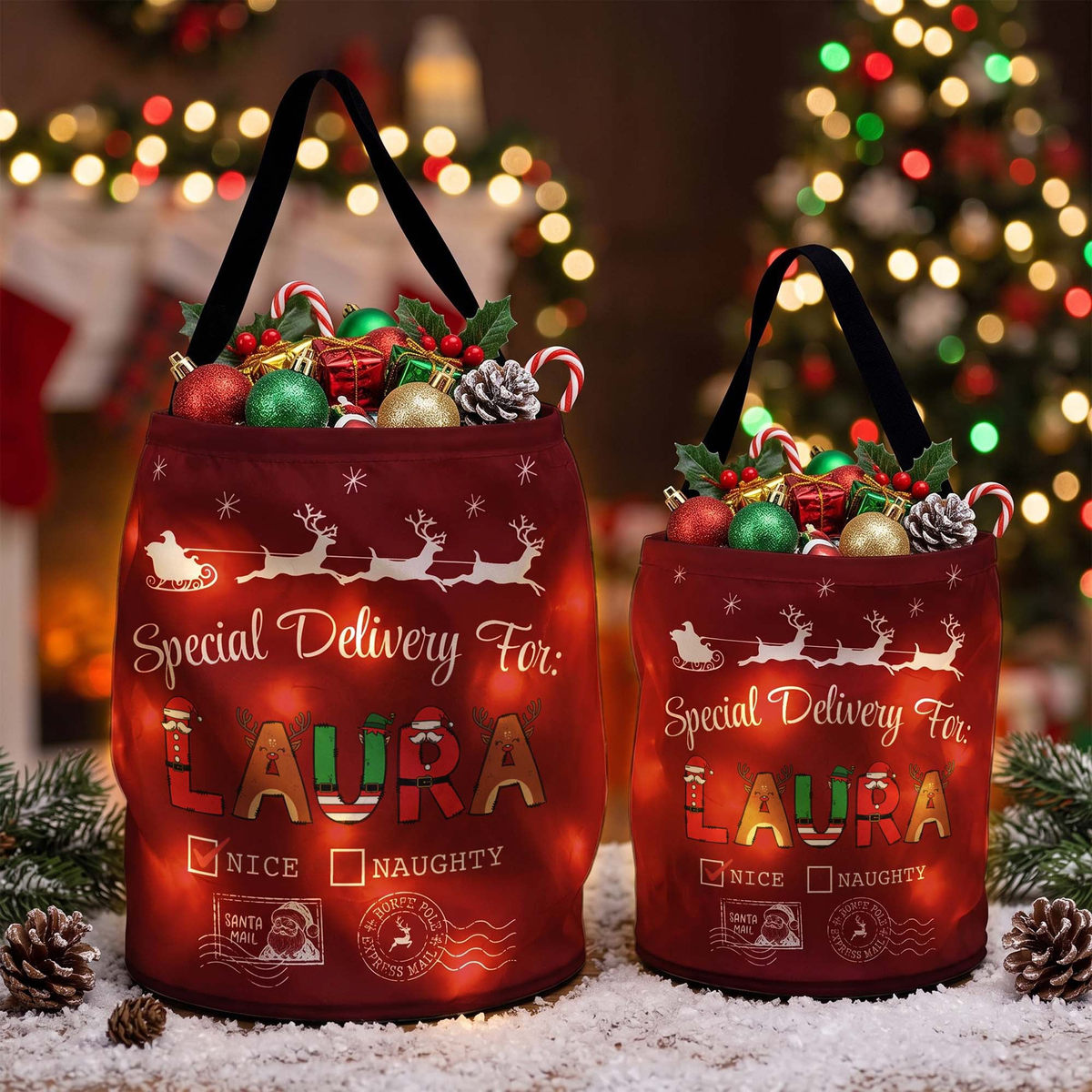 Kid's Special Delivery Christmas Present - Personalized Basket