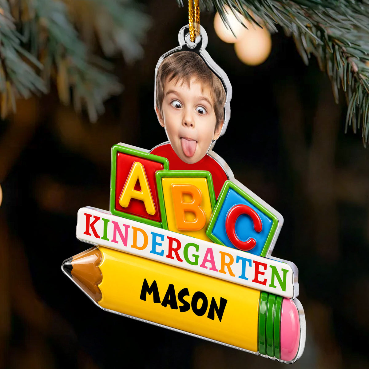 Kindergarten Milestone Christmas Keepsake For Kid - Personalized Ornament