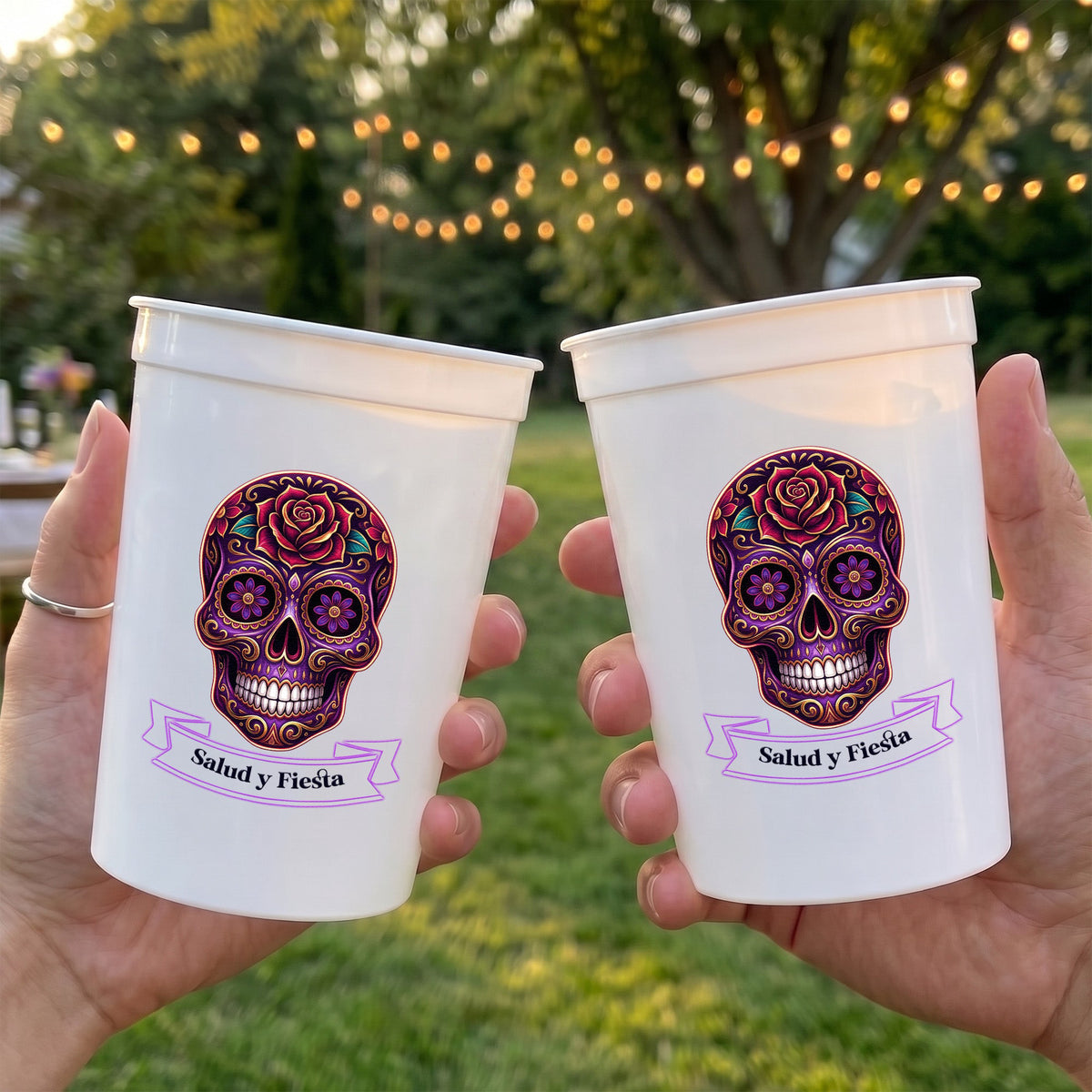 Let's Fiesta Mexican Dia De Los Muertos Party - Personalized Cups