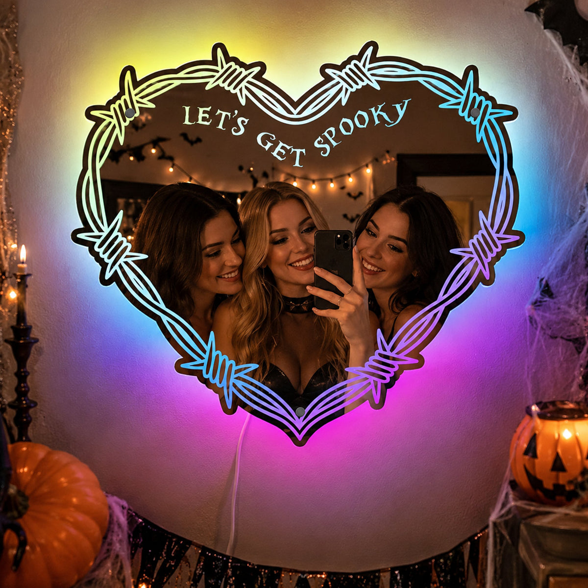 Let's Get Spooky Party - Personalized LED Mirror