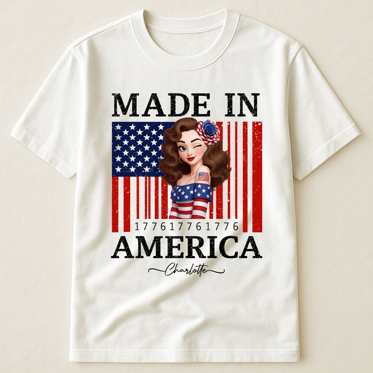 Made In America Patriotic Flag - Personalized Shirt