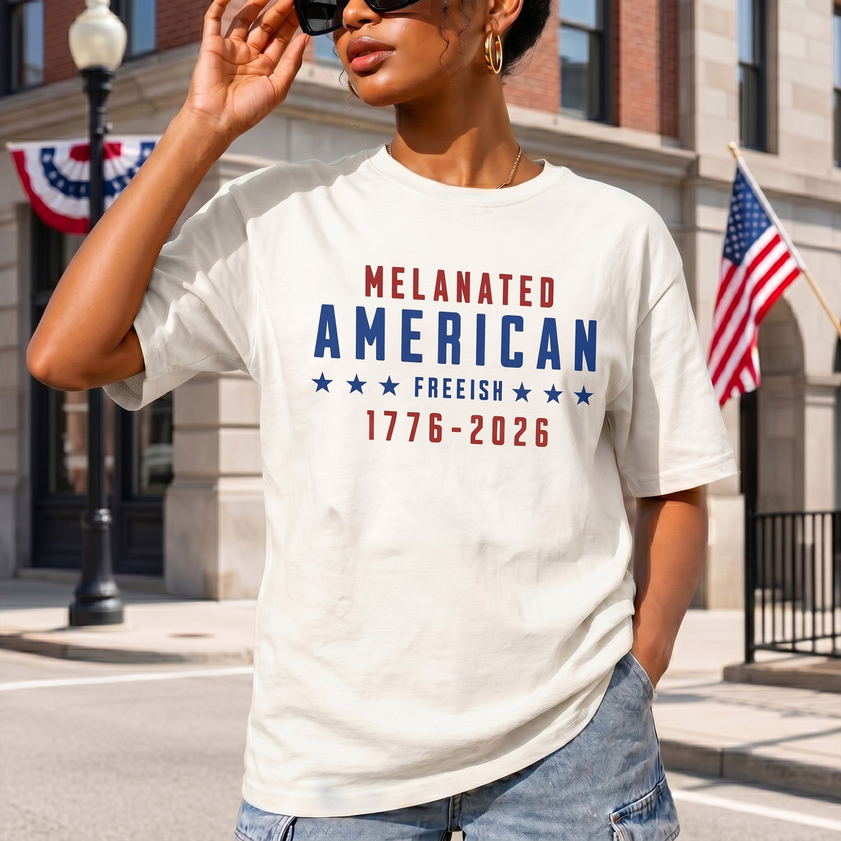 Melanated American Freeish - Shirt