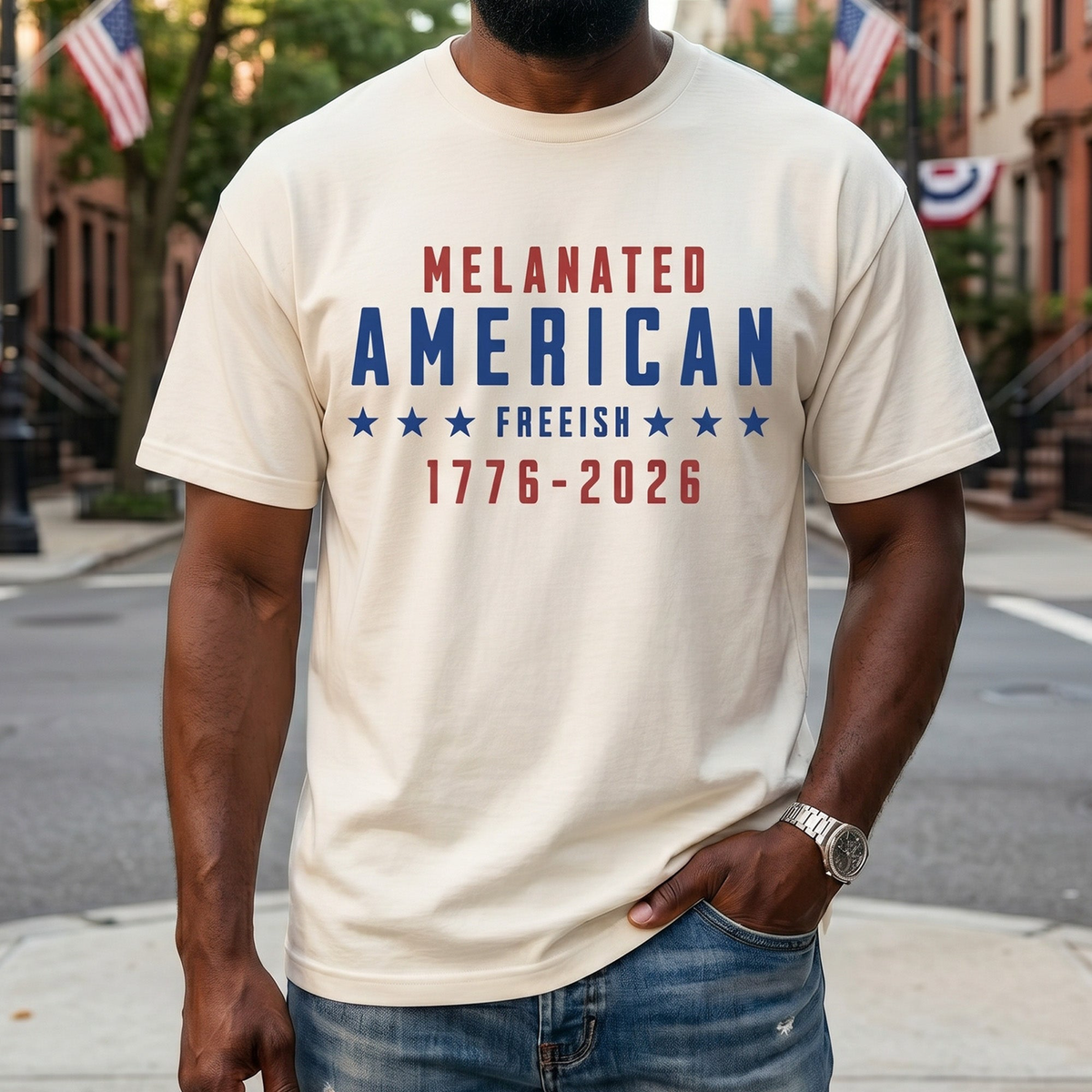 Melanated American Freeish - Shirt