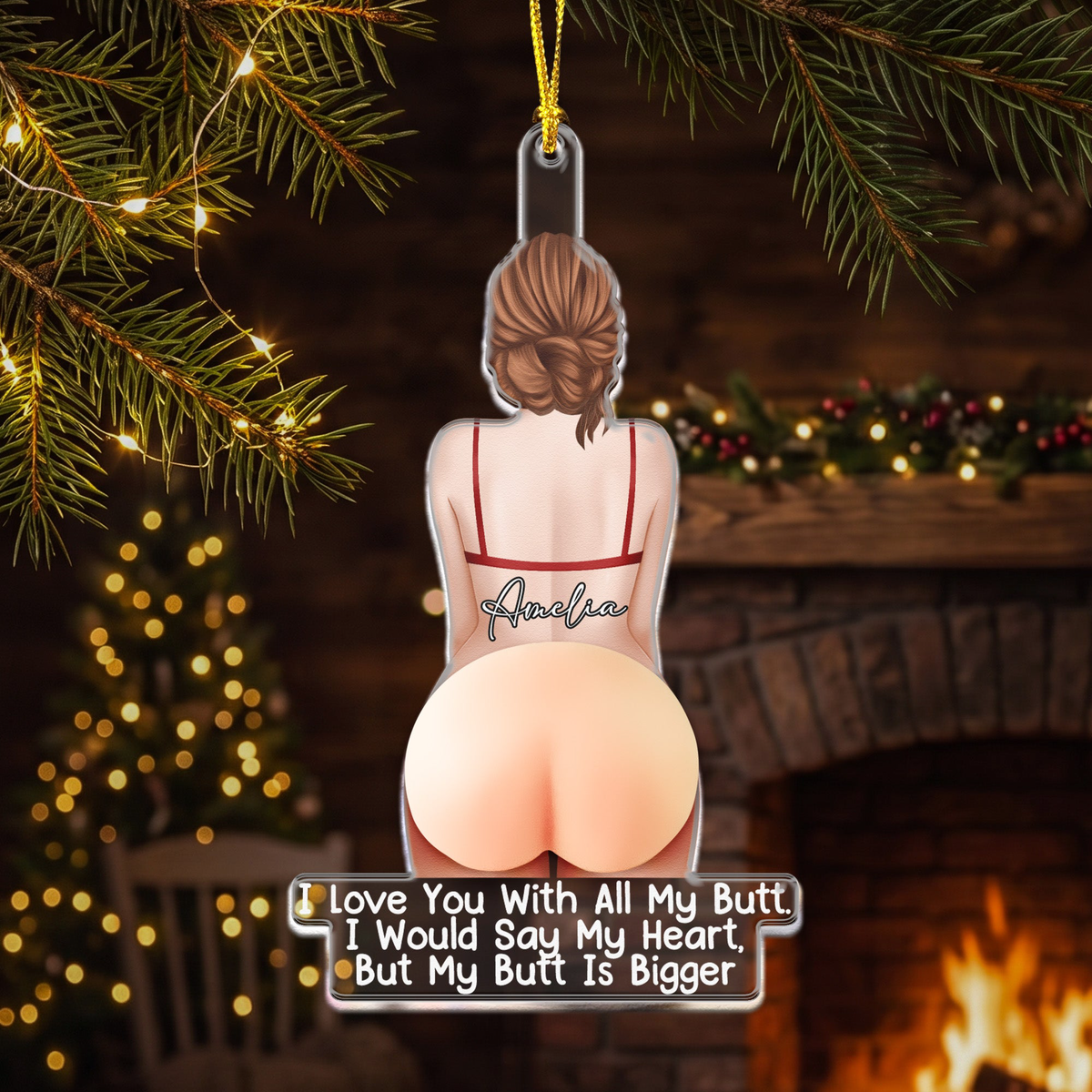 Merry Christmas I Fcking Love You - Personalized Ornament