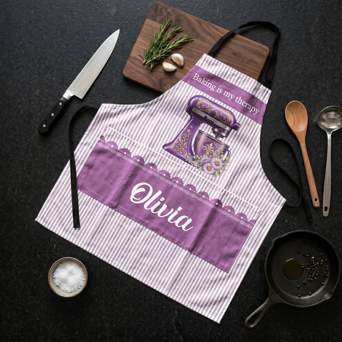 Baked With Love, Gift For Baker, Baking Lover, - Personalized Apron