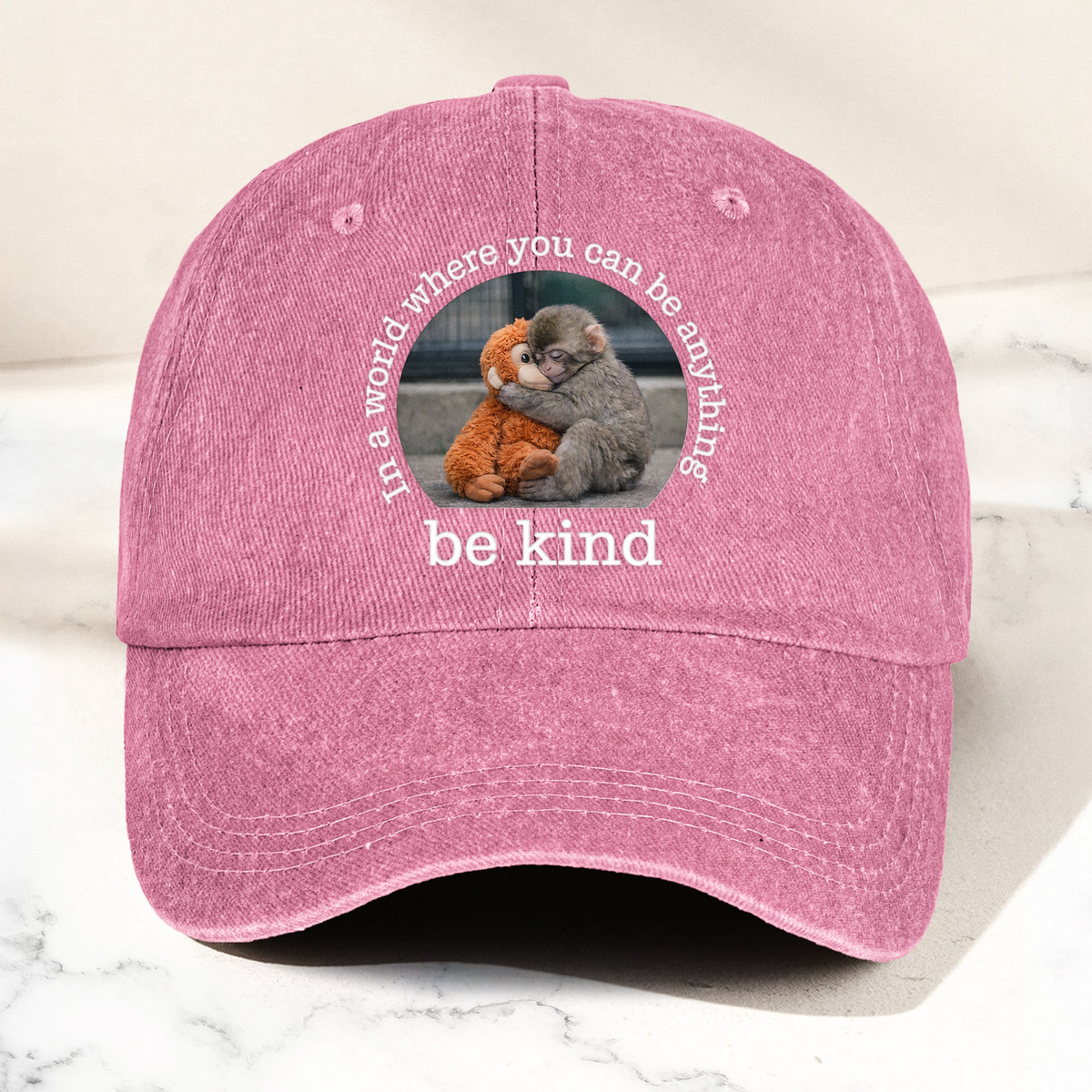 Baby Punch Monkey - Be Kind, Punch The Abandoned Baby Monkey Gift For Animal Lover - Cap