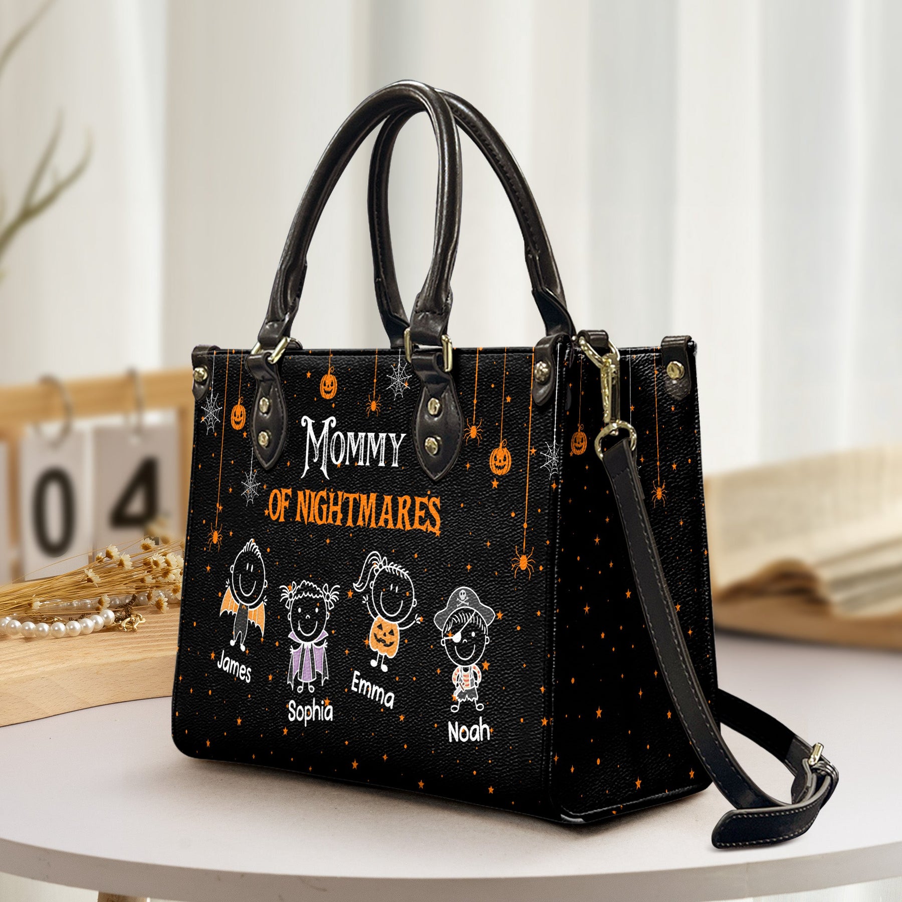 Mommy Of Nightmares - Personalized Leather Bag