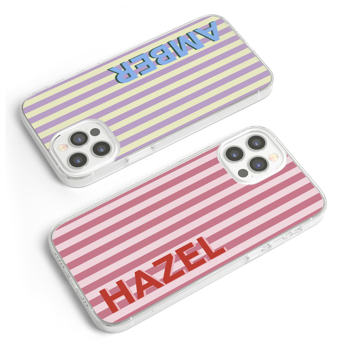 Monogram Striped - Personalized Phone Case