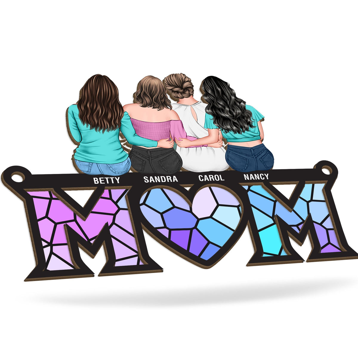 Gift For Mom - Personalized Window Hanging Suncatcher Ornament - Gift For Mom