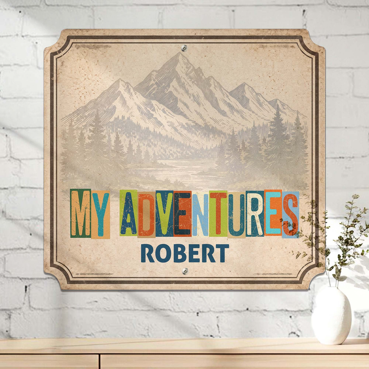 My Adventures - Personalized Metal Magnet Board
