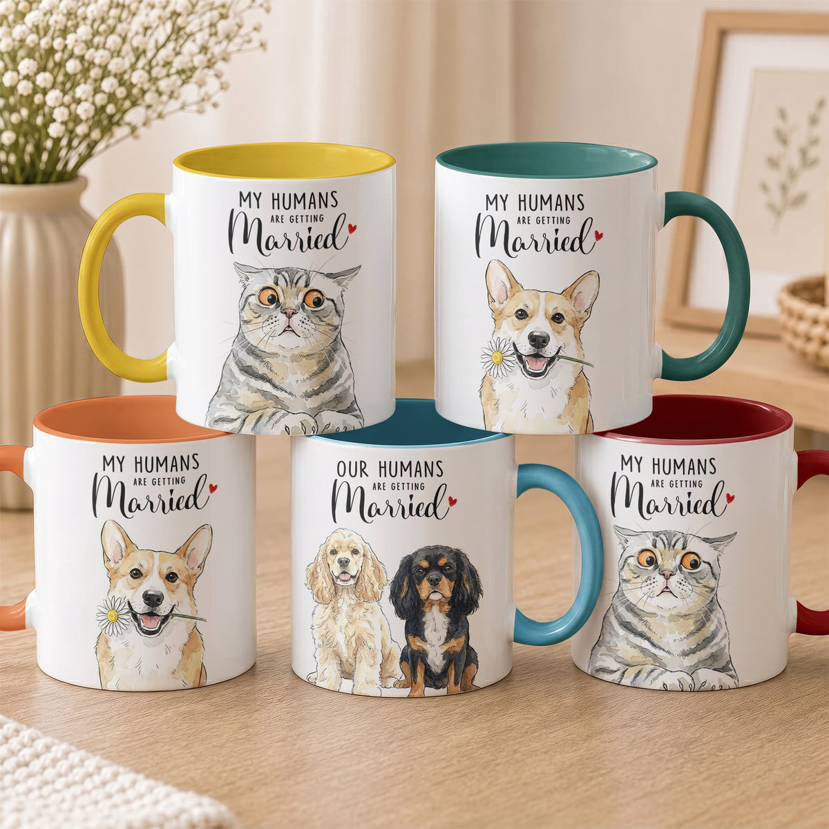 My Humans Are Getting Married Engagement Gifts For Couple Wedding Gifts - Personalized Mug