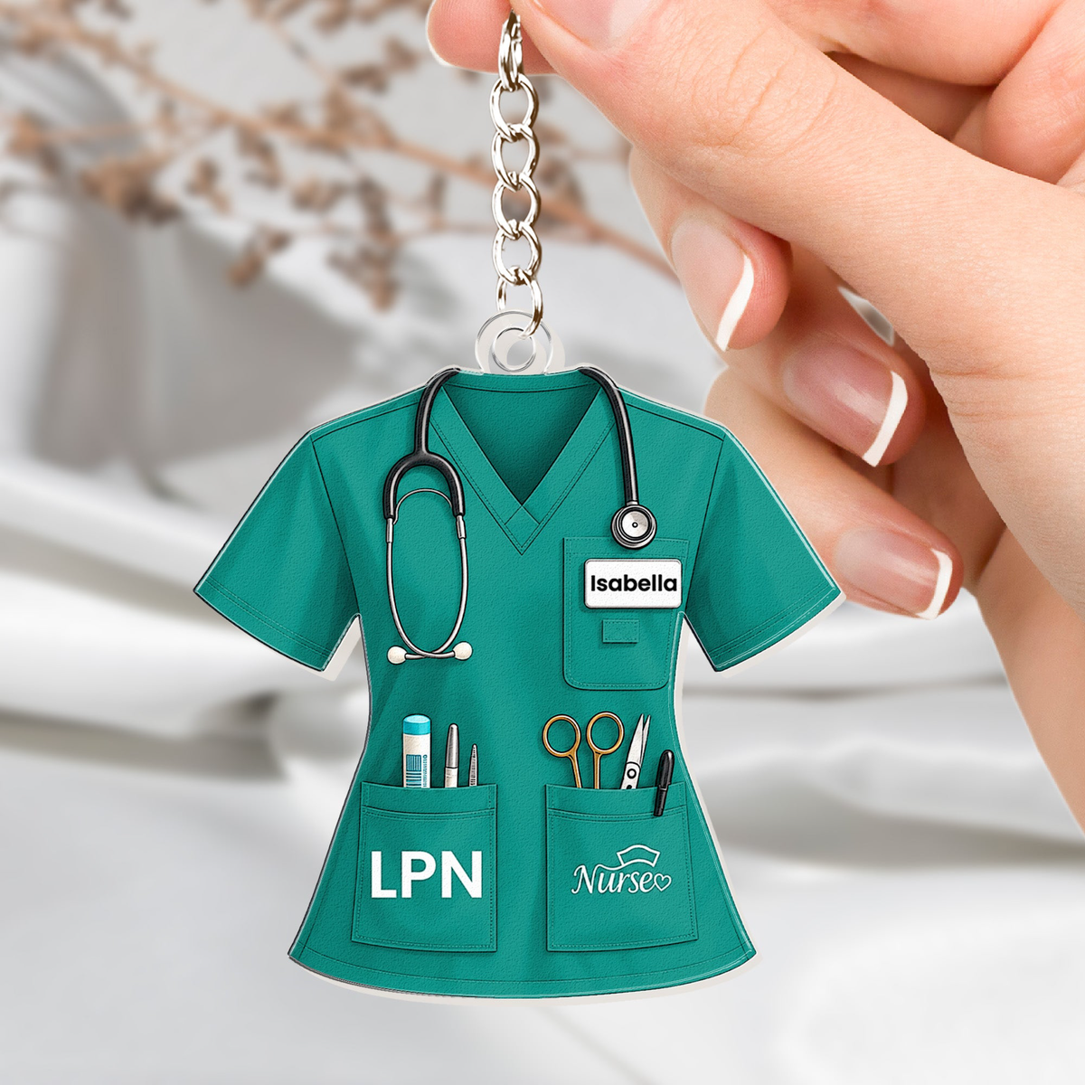 Nurse Uniform Custom Name Gift For Nurse, Coworkers - Personalized Keychain