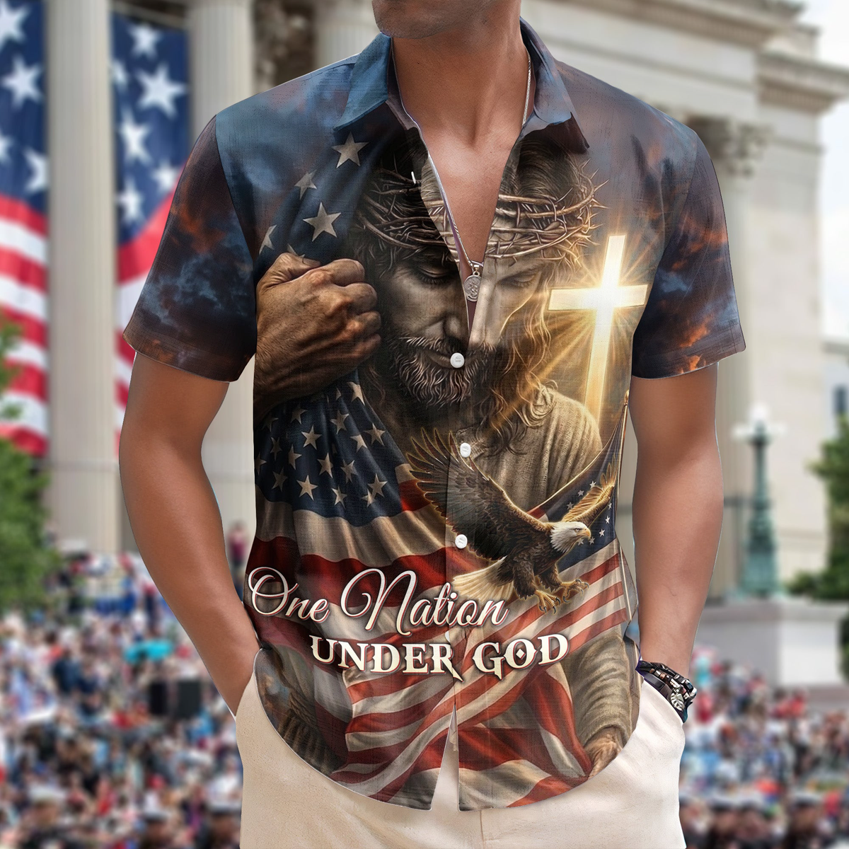One Nation Under God - Hawaiian Shirt