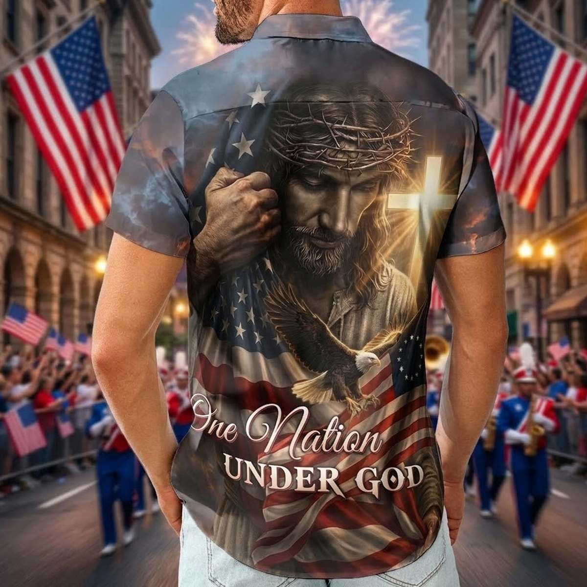 One Nation Under God - Hawaiian Shirt