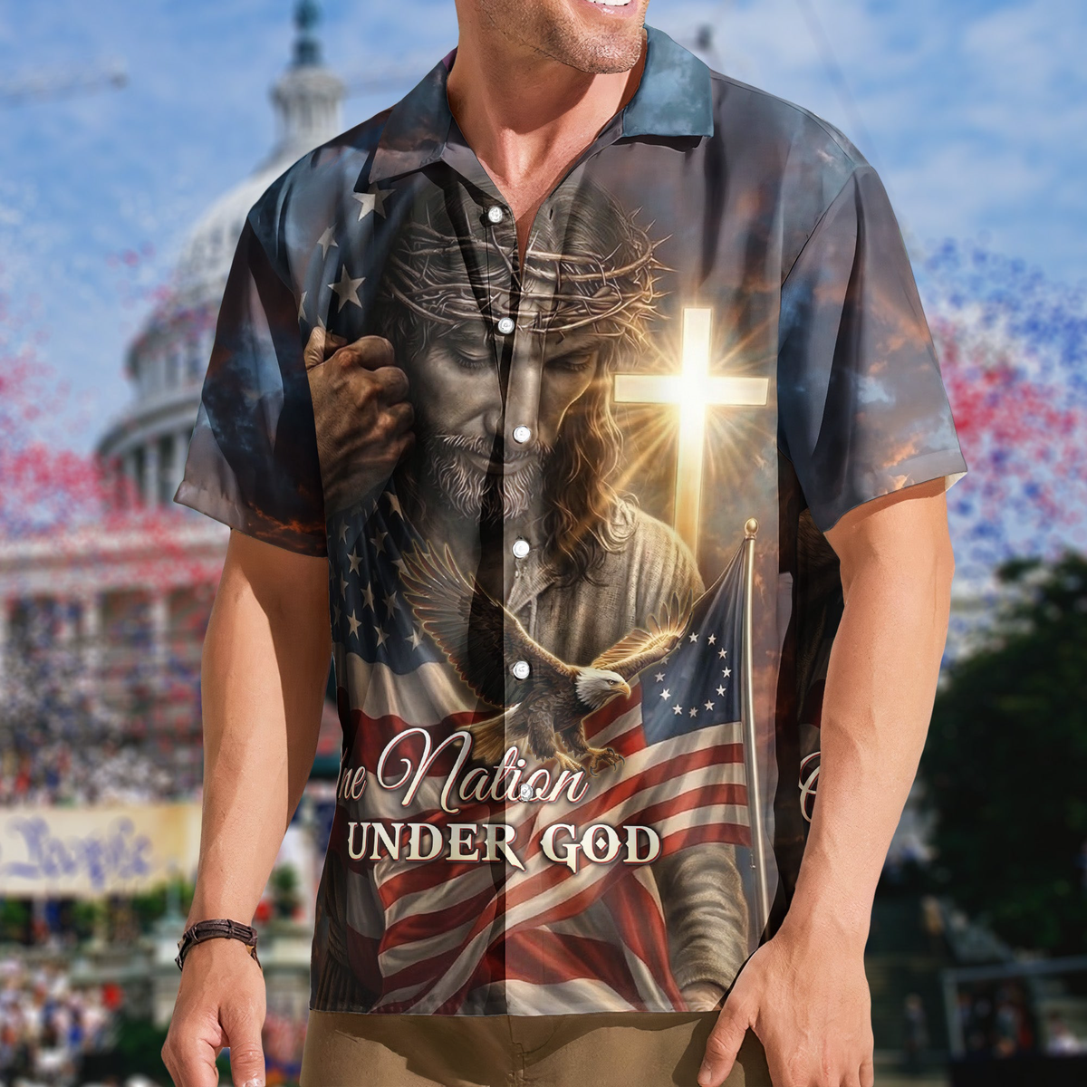 One Nation Under God - Hawaiian Shirt