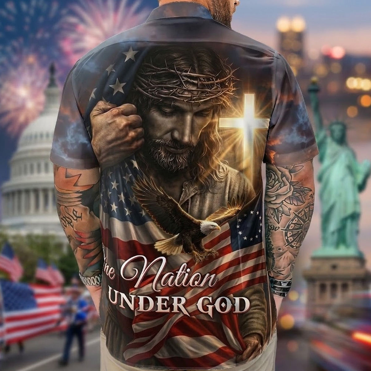 One Nation Under God - Hawaiian Shirt